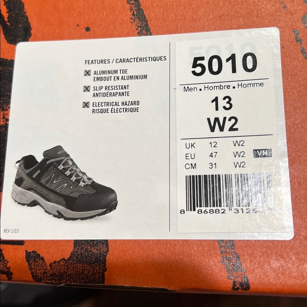 Men's Black & Gray Work Sneakers - Picture 2 of 8
